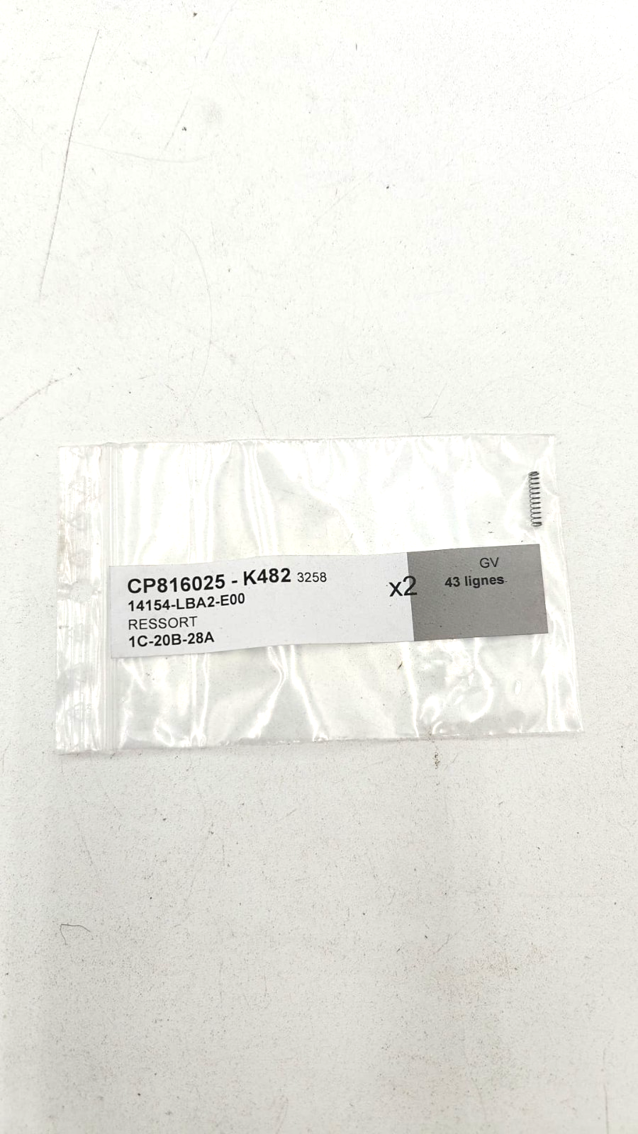 1X Kymco ressort 14154-LBA2-E00