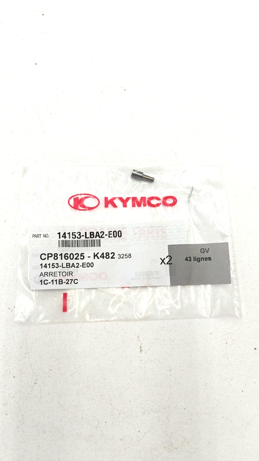 Arretoir Kymco - 14153-LBA2-E00