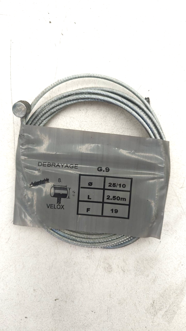 Câble frein / embrayage 25/10 2.5M 8x6 VELOX