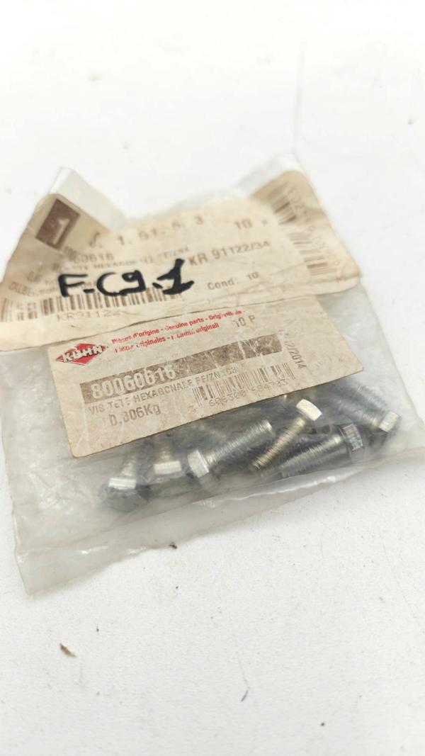 10 Vis à tête hexagonale réf. 80060616 - Kuhn