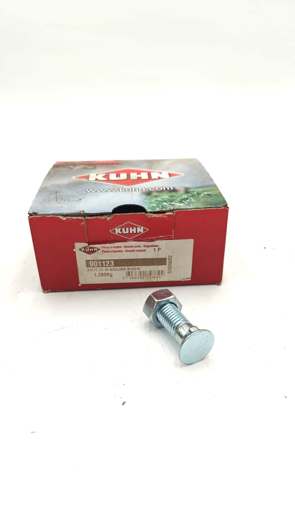 BOULON TETE FRAISEE 2 ERGOTS 12X40 ORIGINE KUHN