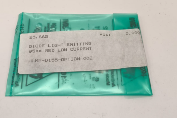 LED RED LOW CURRENT HLMP-D155 5 pièces