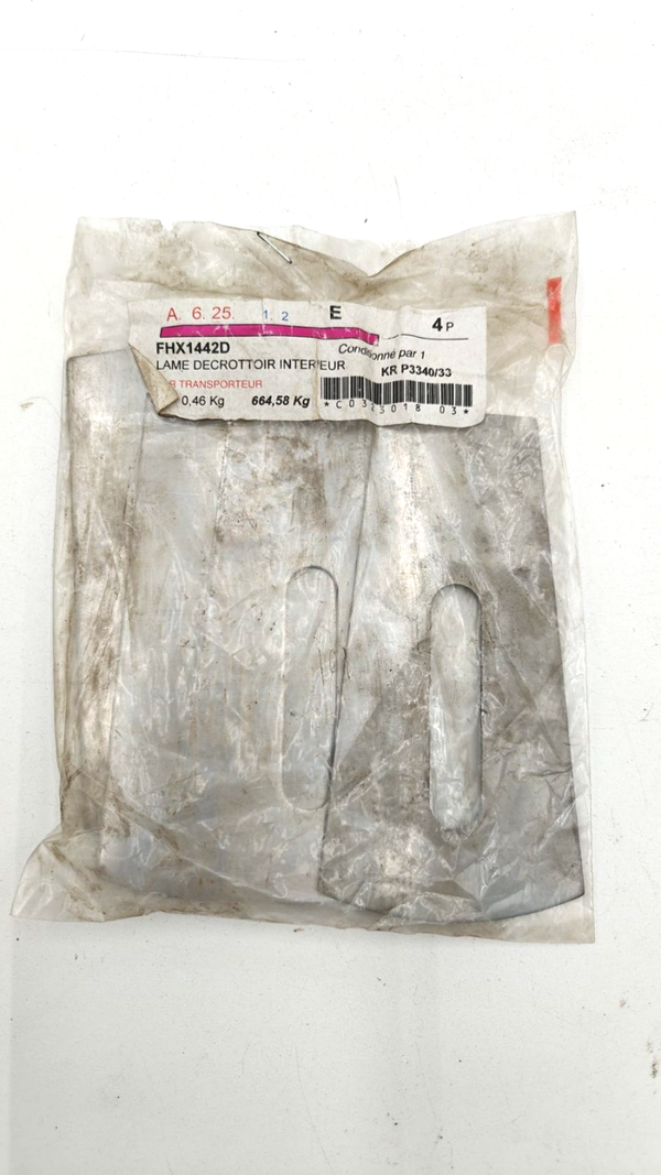 4x LAME DECROTTOIR INTE RÉF. FHX1442D - KUHN