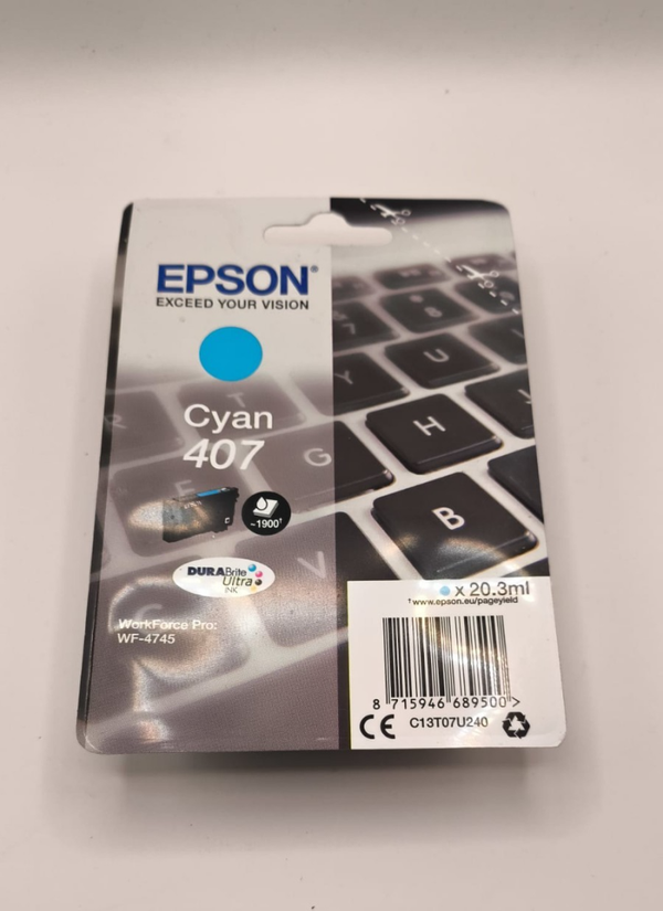 cartouche Epson 407 cyan