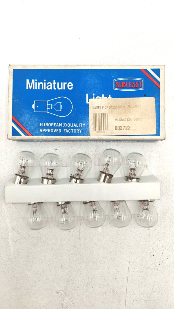 Lampe stop 6V 20/5W BAY/15D IMPORT SUN EAST - 002722