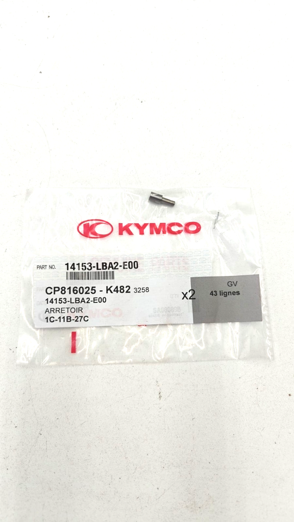 Arretoir Kymco - 14153-LBA2-E00