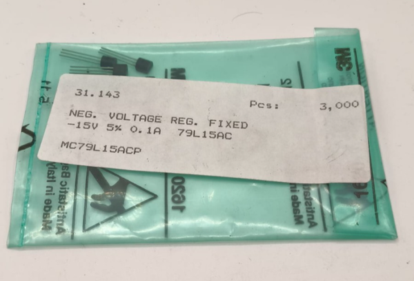 MC79L15ACP Ic Reg Ldo -15V 0.1A lot de 3