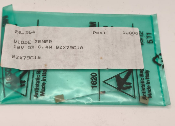 BZX79-C18. NXP Diode, Zener 500Mw 18V