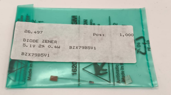 BZX79B5V1. Diode, Zener 5.1V2% 0.4 W