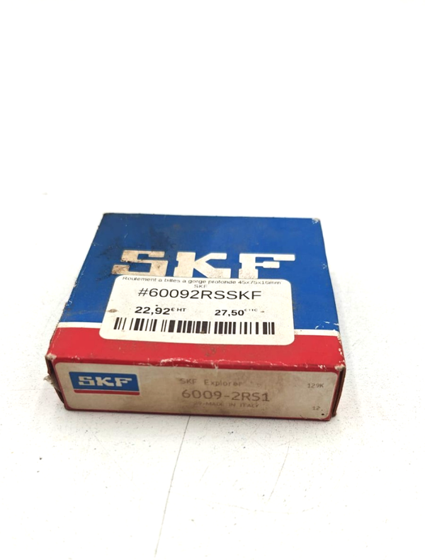 Roulement à billes 6009-2RS1-SKF