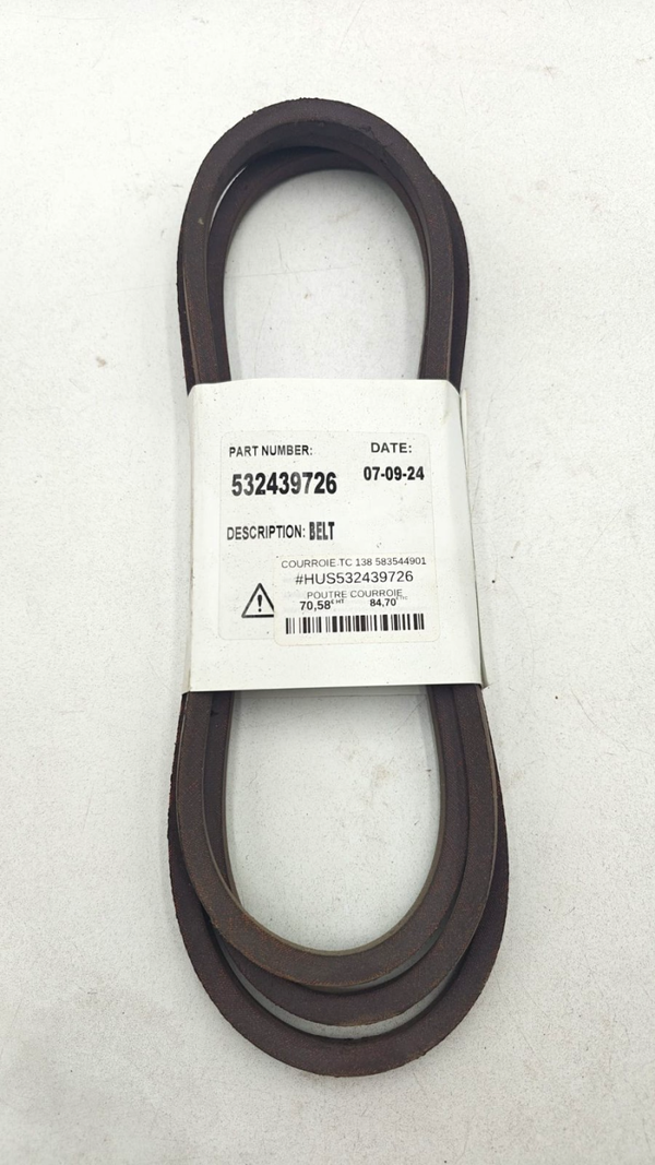 Courroie lisse trapézoïdale Husqvarna 532439726