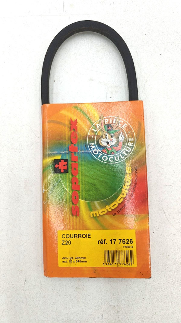 Courroie tondeuse Z20 trapézoïdale | 10 x 546 mm RéF 17 7626