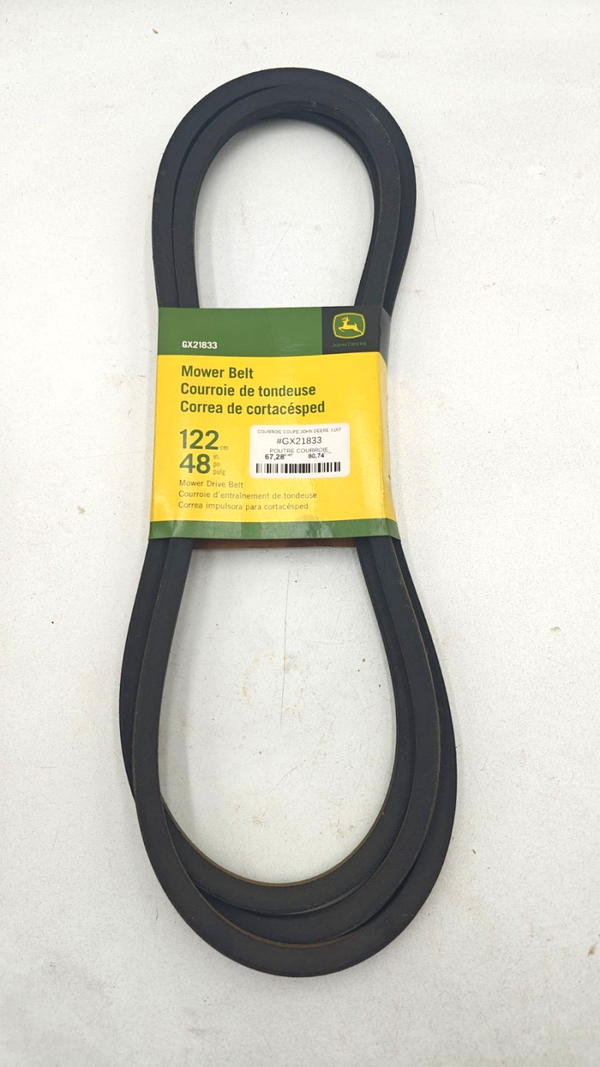 COURROIE COUPE TRACTEUR TONDEUSE JOHN DEERE GX21833