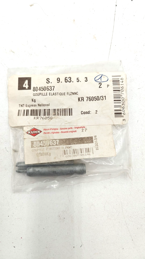 2x Goupille elastique f réf. 80450637 - Kuhn