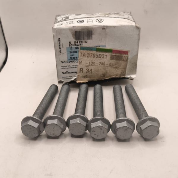 6x ORIGINAL AUDI SEAT SKODA VW vis de ceinture hexagonale M12x1,5x80mm N10428002