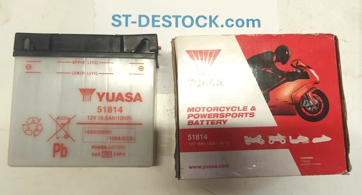 BATTERIE MOTO YUASA 51814 12V 18AH 100A