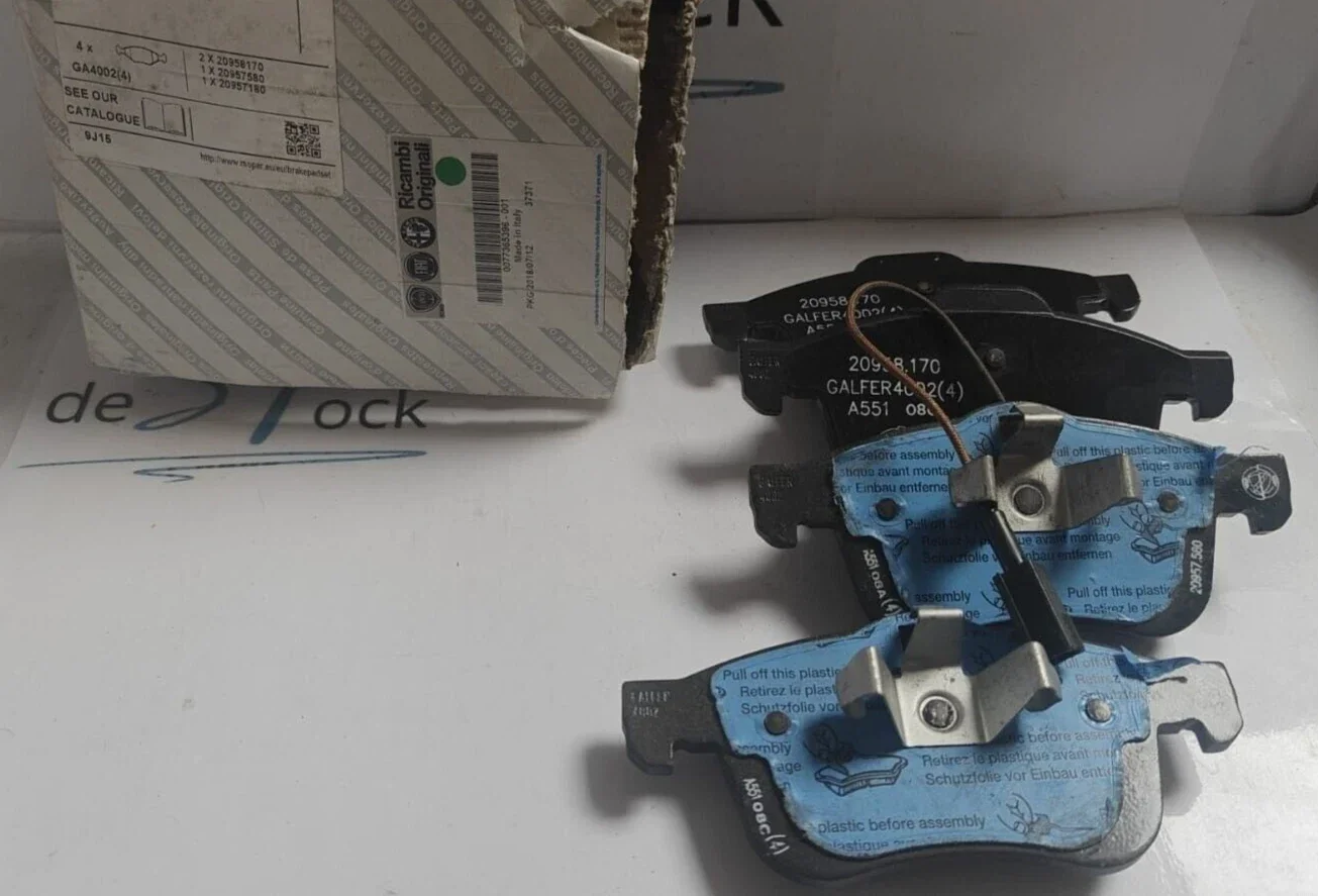 Kit de plaquette de frein avant origine fiat doblo opel combo 77365396