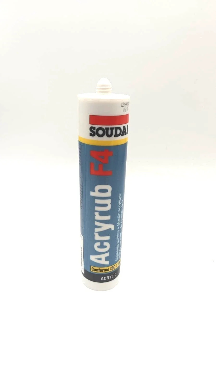 Mastic de rebouchage - acrylique - 300 ml - blanc - Acryrub F4 SOUDAL