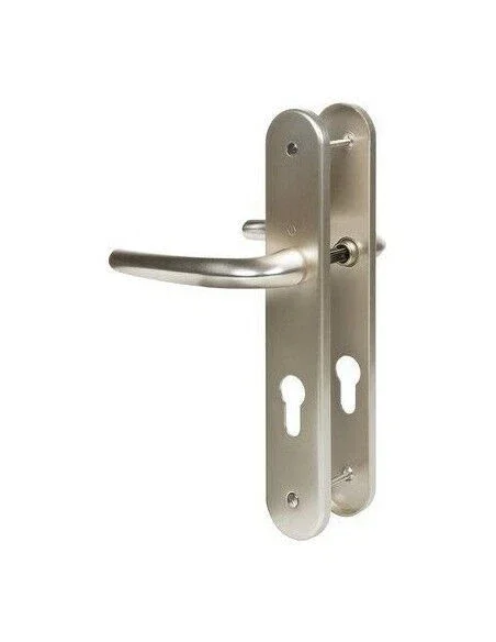 ASSA ABLOY Lot de 2 poignées San Diego grt sur plaque longue champagne n° 3559791