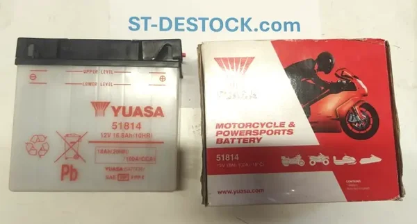 BATTERIE MOTO YUASA 51814 12V 18AH 100A