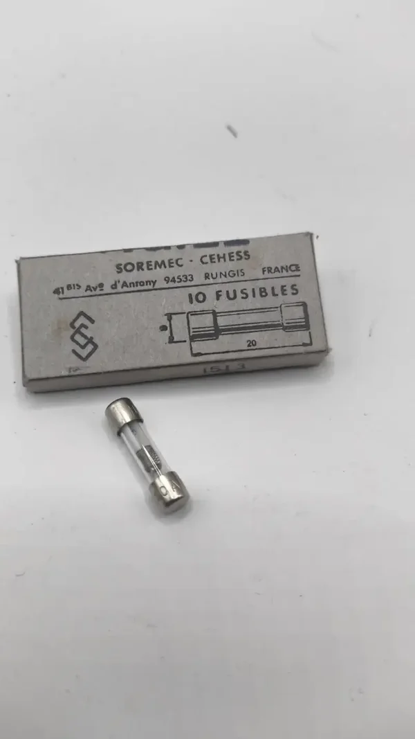 Fusible verre 5x20- 0,2 A J021010L (10 Fusibles)
