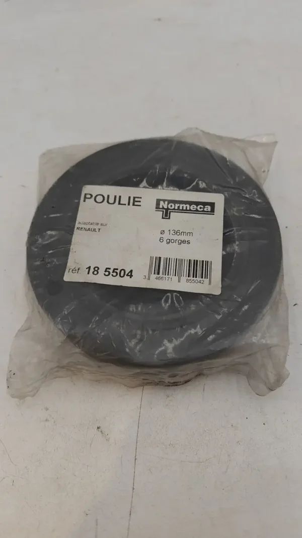 Poulie adaptable normeca adaptable Renault 185504 diam. 136mm 6 gorges