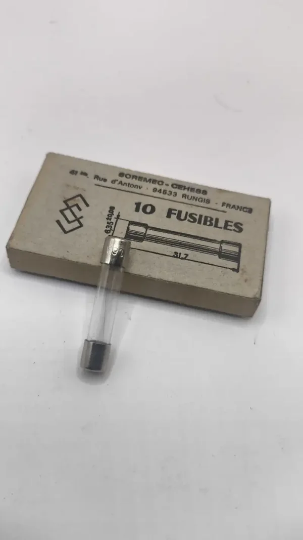 Fusible verre 6x30- 1,6 A J023150X (10 Fusibles)