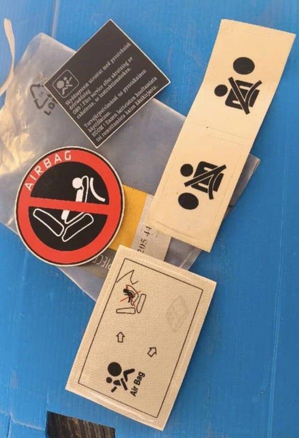 Jeu d'autocollant airbag Renault 7701205442