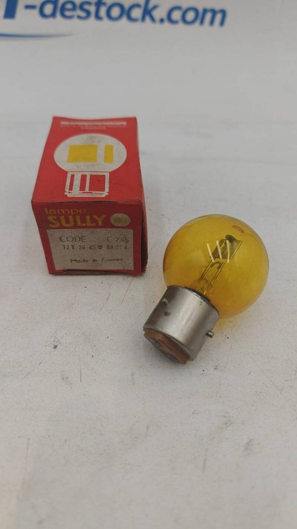 Ampoule Sully jaune 12V 36/45W BA21 Code C245