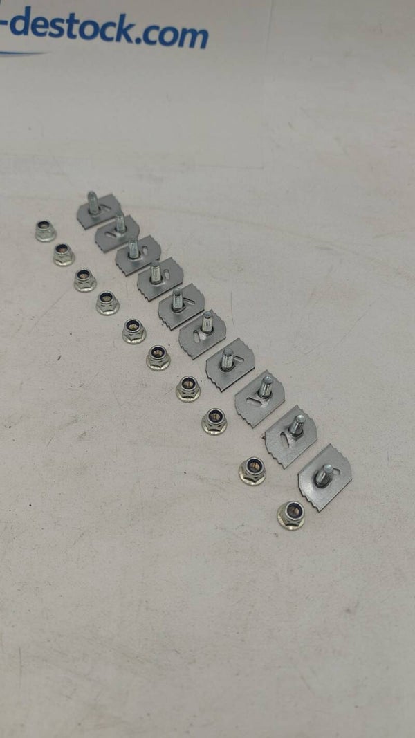 Lot de 10 Clameau quart de tour à griffes 30 x 20 mm