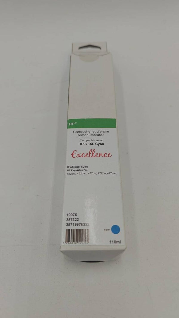 Cartouche jet d'encre remanufacturée compatible HP973XL cyan
