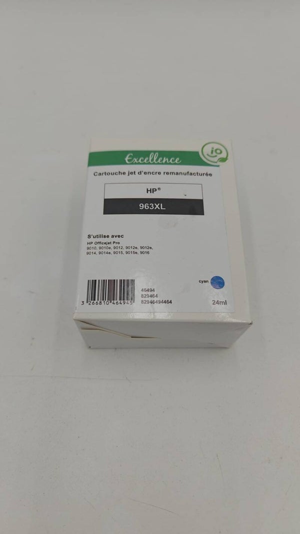 Cartouche jet d'encre remanufacturée compatible HP 963 XL cyan