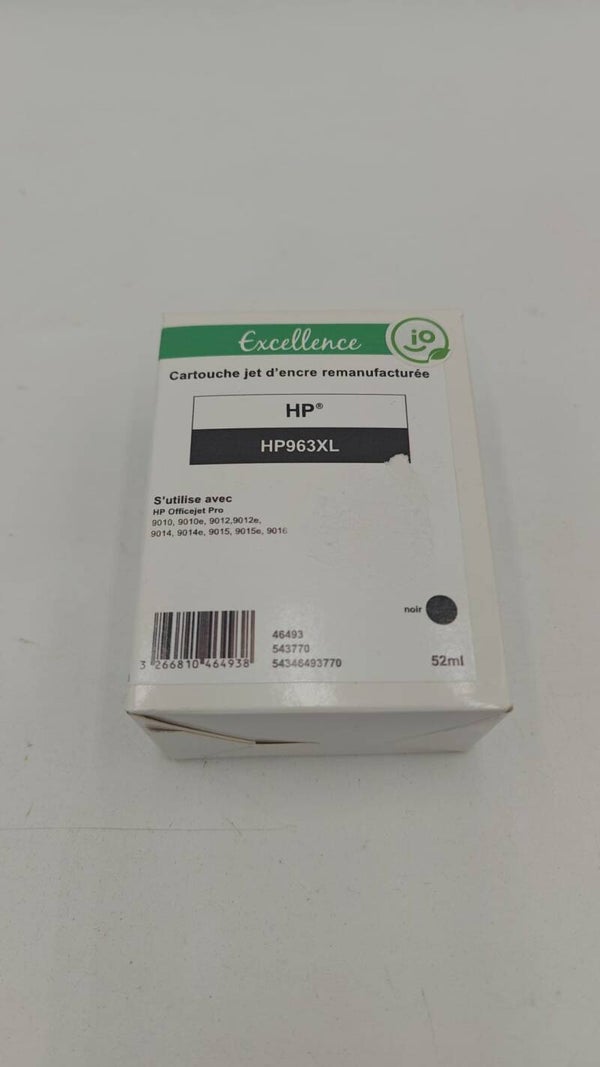 Cartouche jet d'encre remanufacturée compatible HP 963 XL noir 52ml
