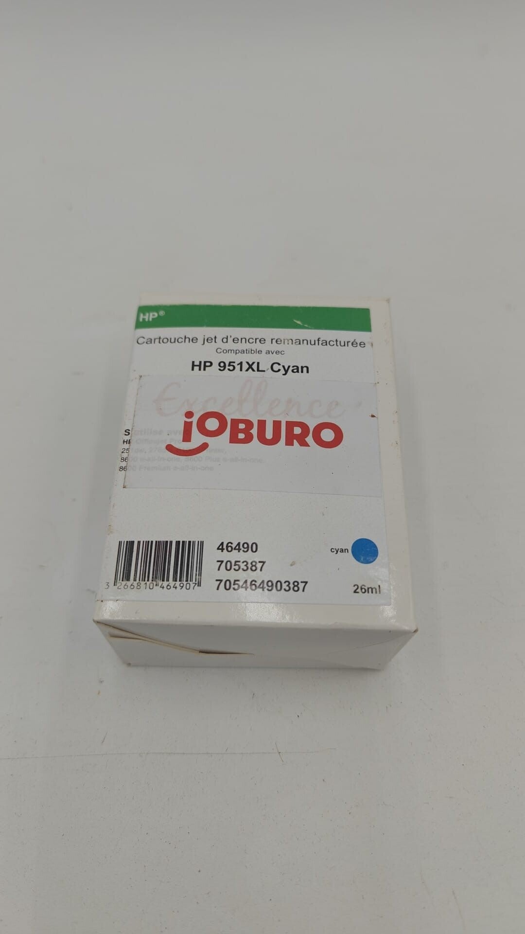 Cartouche jet d'encre remanufacturée compatible HP 951 XL cyan 26ml