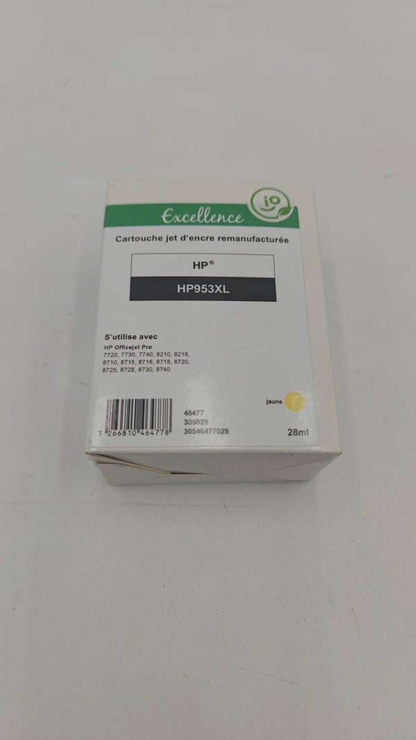 Cartouche jet d'encre remanufacturée compatible HP 953 XL jaune 28ml