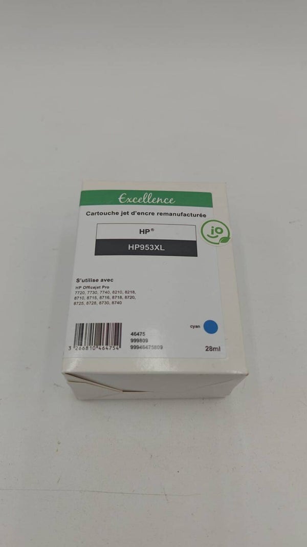 Cartouche jet d'encre remanufacturée compatible HP 953 XL cyan 28ml