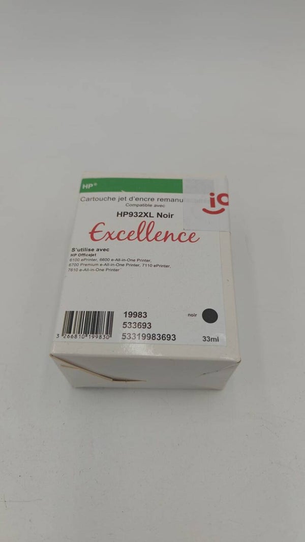 Cartouche jet d'encre remanufacturée compatible HP932XL noir 33 ml