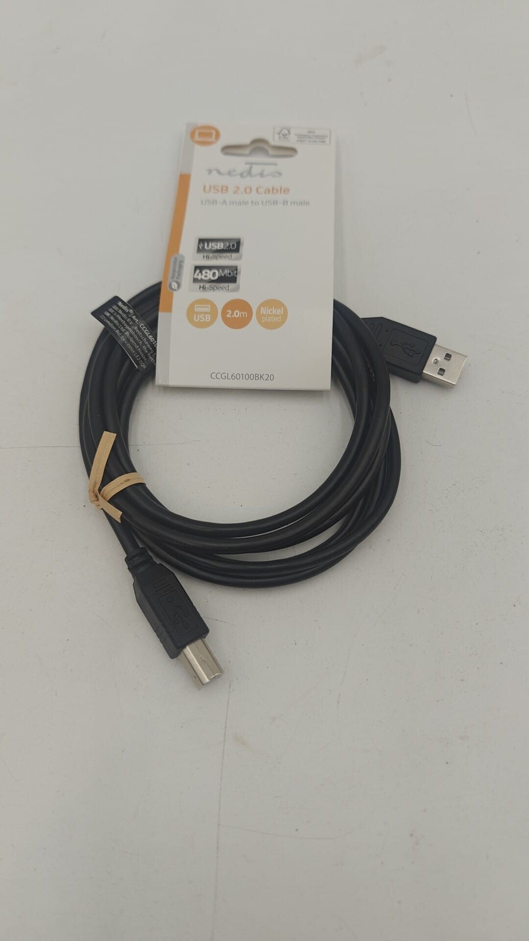 câble USB-A 2.0 vers USB-B mâle