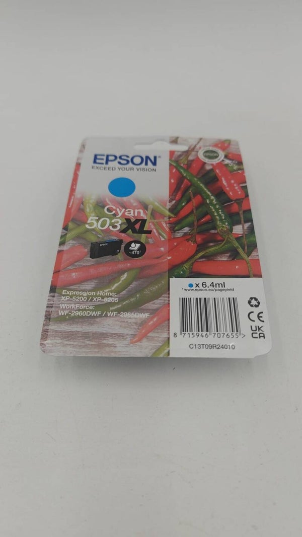 Epson 503XL cartouche d'encre haute capacité (d'origine) - Cyan