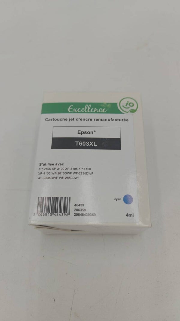 Cartouche jet d'encre Remanufacturée compatible Epson T603XL Cyan