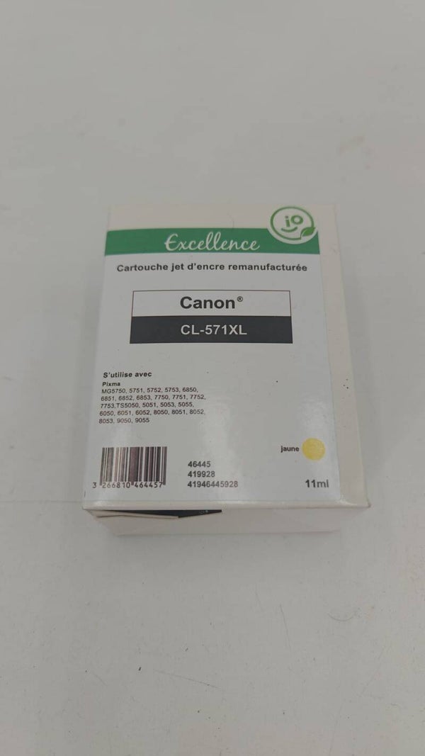 Cartouche jet d'encre Remanufacturée compatible Canon CL-571XL jaune