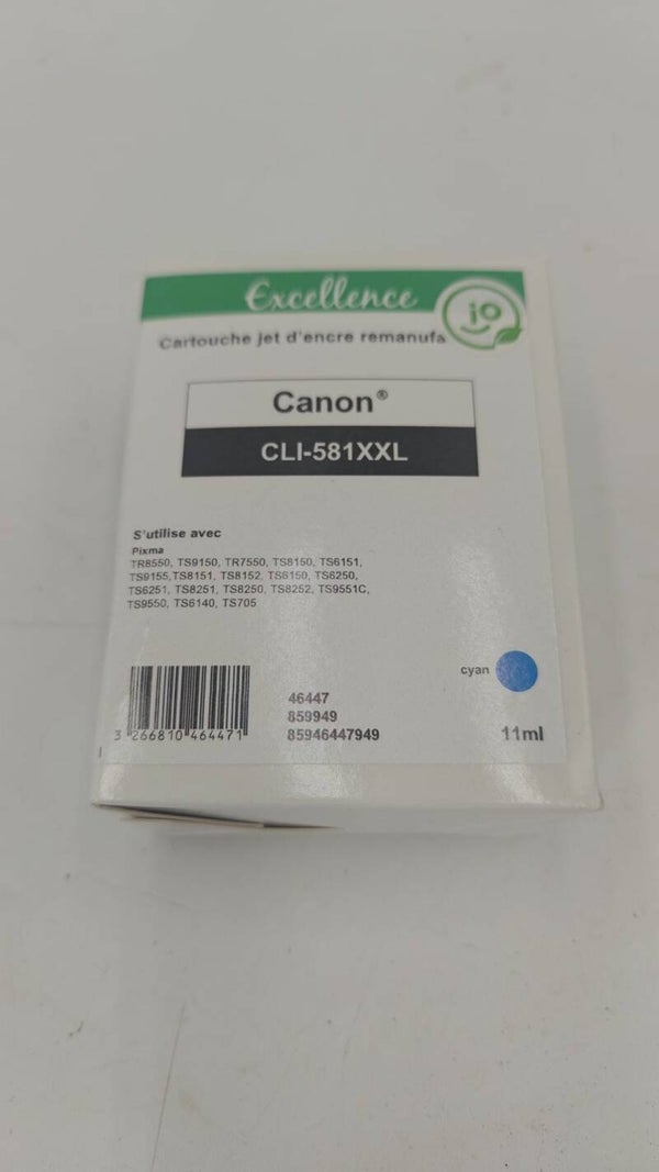 Cartouche jet d'encre Remanufacturée compatible Canon CLI-581XXL Cyan
