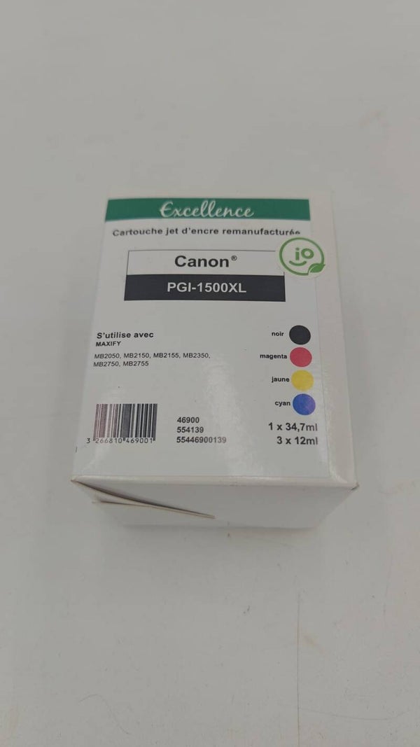 Pack 4 Cartouches jet d'encre Remanufacturée compatible Canon PGI-1500XL