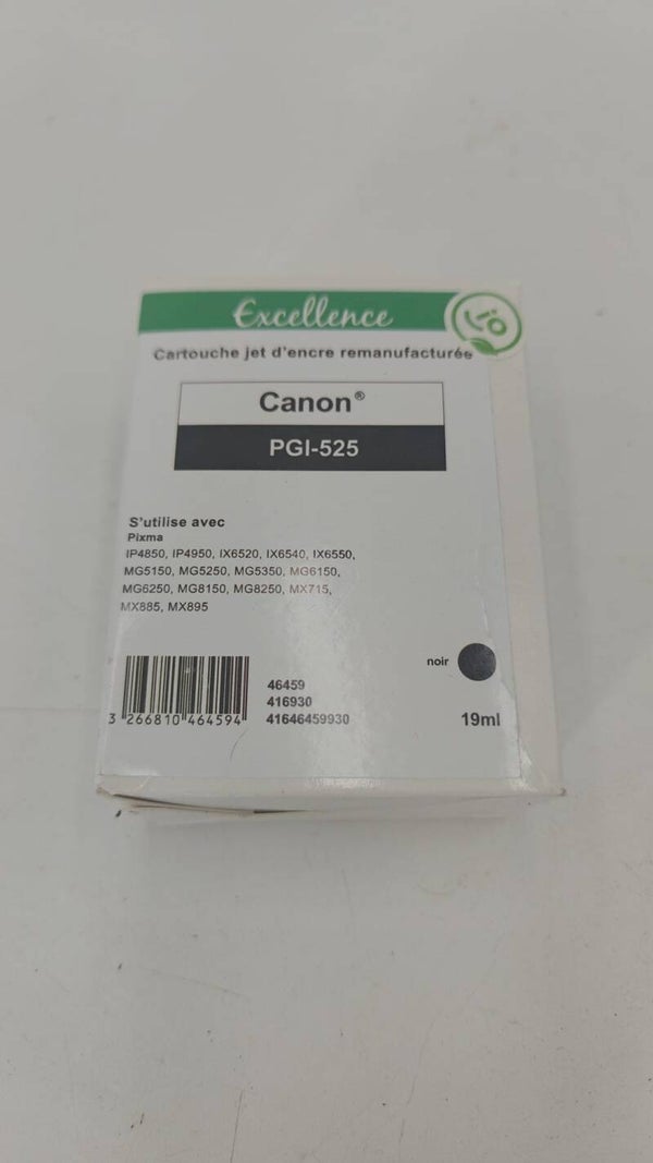 Cartouche jet d'encre Remanufacturée compatible Canon PGI-525 noir