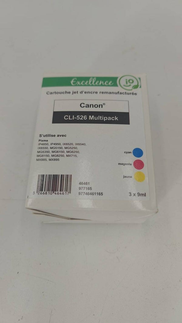 Cartouche jet d'encre Remanufacturée compatible Canon CLI-526 multipack
