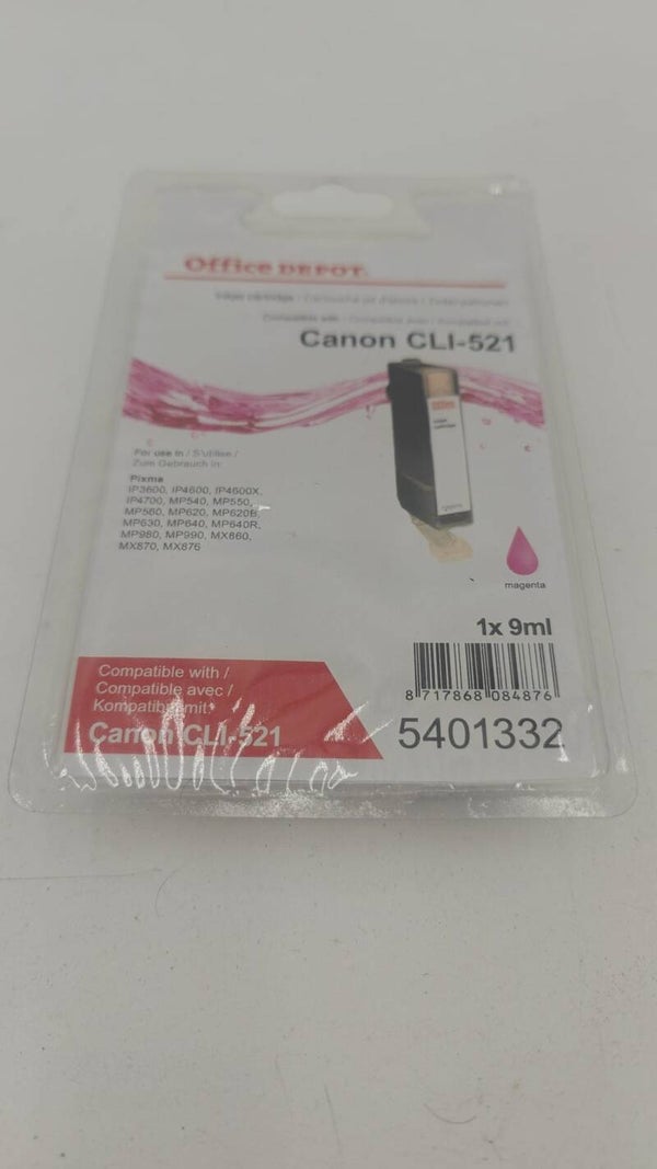 Cartouche Office dépôt compatible Canon CLI-521 magenta