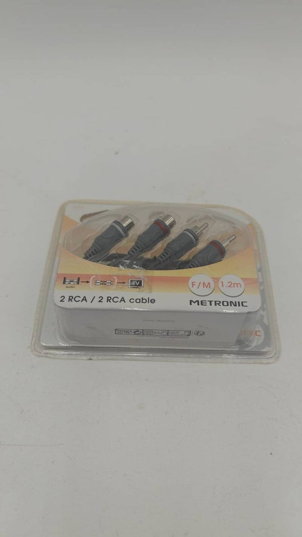 Cordon stéréo 2 RCA femelles / 2 RCA mâles 1,2m