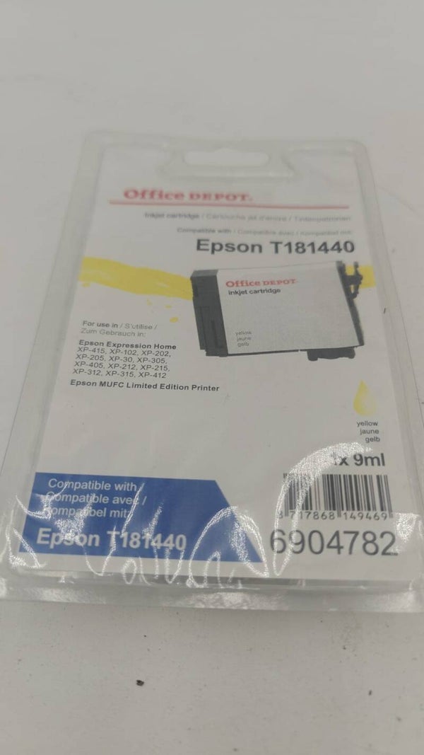 Cartouche Office dépôt compatible Epson T181440 jaune