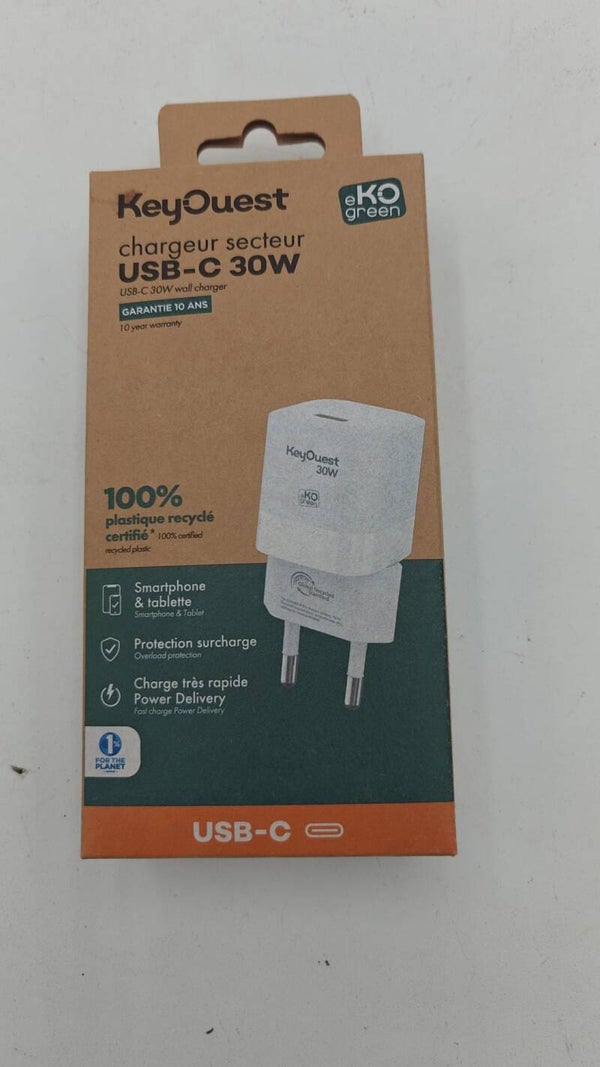 KeyOuest chargeur secteur USB-C 30W