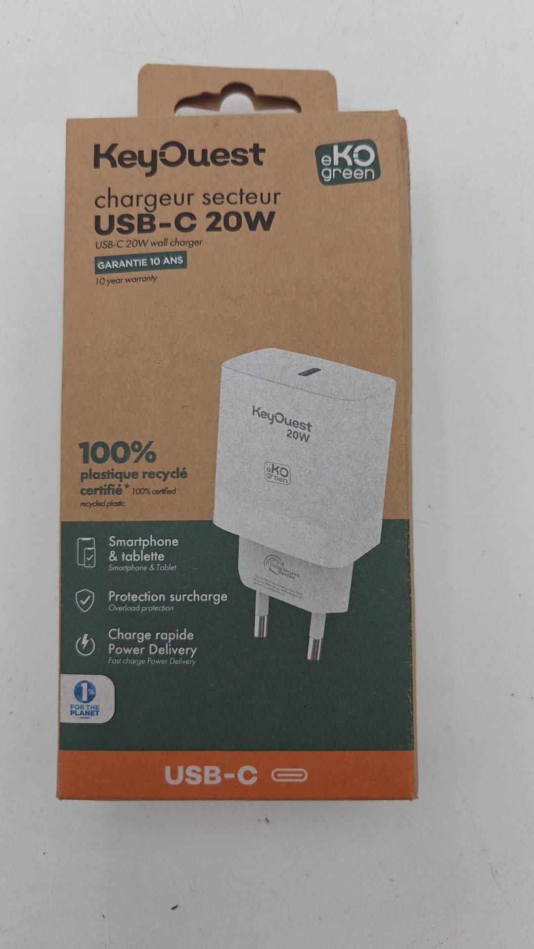 KeyOuest Chargeur secteur USB-C 20W